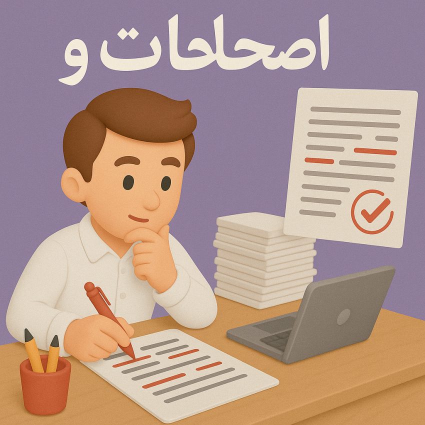 اصلاحات و ویرایش مقاله